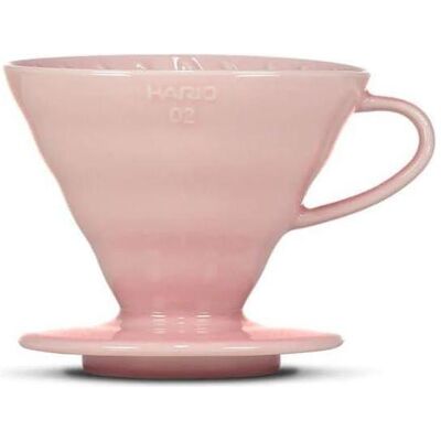Hario V60-02 Dripper en céramique rose - Publicité Hario V60-02 Dripper en céramique rose - Publicité
