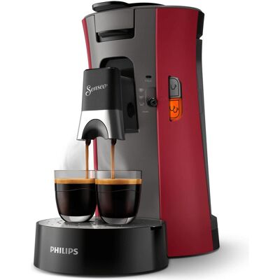 Philips Senseo CSA240/90 - Rouge, Gris - Machine à café - Publicité Philips Senseo CSA240/90 - Rouge, Gris - Machine à café - Publicité