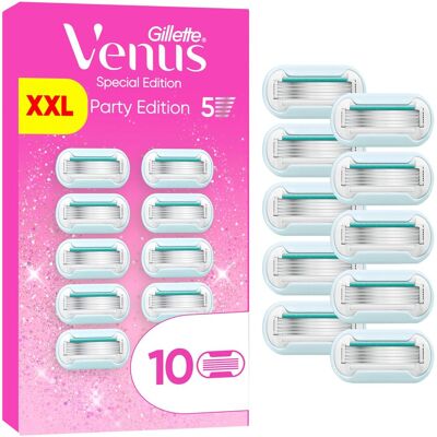 Gillette Rasoir, Venus Glitter Party Edition, 10 lames - Publicité Gillette Rasoir, Venus Glitter Party Edition, 10 lames - Publicité