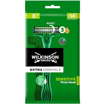 Wilkinson, Rasoir, Rasoir Essentials 3 Sensitive - 8 pièces - Publicité Wilkinson, Rasoir, Rasoir Essentials 3 Sensitive - 8 pièces - Publicité