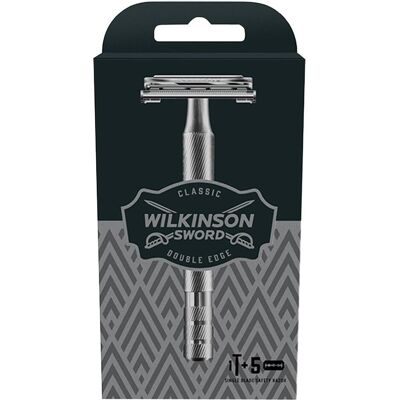 Wilkinson, Rasoir de sûreté + rasoir droit, Classique Vintage Double Edge - Publicité Wilkinson, Rasoir de sûreté + rasoir droit, Classique Vintage Double Edge - Publicité