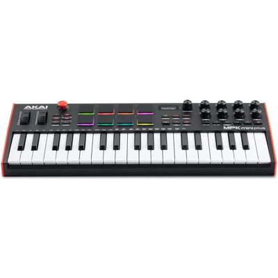 Akai MPK Mini Plus (Clavier), Contrôleur MIDI, Rouge, Noir, Blanc - Publicité Akai MPK Mini Plus (Clavier), Contrôleur MIDI, Rouge, Noir, Blanc - Publicité