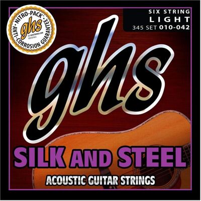 GHS 345 Silk&Steel Light 010/042 (6x, Guitare, 0.04"), Corde de guitare - Publicité GHS 345 Silk&Steel Light 010/042 (6x, Guitare, 0.04"), Corde de guitare - Publicité