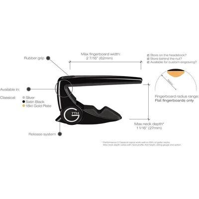 G7th Performance-2 Capo Classic, black, Guitare : accessoires, Noir - Publicité G7th Performance-2 Capo Classic, black, Guitare : accessoires, Noir - Publicité