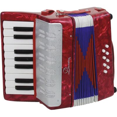 Dimavery Accordéon 1 1/2 octave/8 basses (Accordéon de piano), Accordéon, Rouge - Publicité Dimavery Accordéon 1 1/2 octave/8 basses (Accordéon de piano), Accordéon, Rouge - Publicité