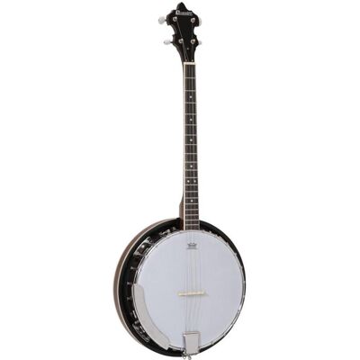 Dimavery BJ-04 Banjo, 4 cordes (Peau de Remo), Guitare - Publicité Dimavery BJ-04 Banjo, 4 cordes (Peau de Remo), Guitare - Publicité