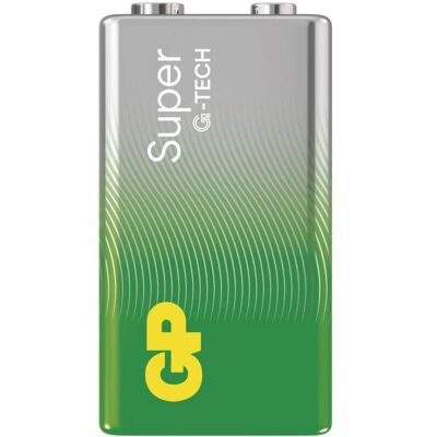 GP Batteries GP Bateria Super Alkaline 9V 6LR61 Światło (1 pcs, 9V Block), Batteries + piles - Publicité GP Batteries GP Bateria Super Alkaline 9V 6LR61 Światło (1 pcs, 9V Block), Batteries + piles - Publicité