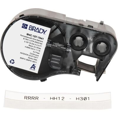 Brady, Rouleau d’étiquettes, MC1-187-7641, Low Smoke Zero Halogen PermaSleeve, polyoléfine, noir sur blanc, 8,50 mm x 2. Publicité Brady, Rouleau d’étiquettes, MC1-187-7641, Low Smoke Zero Halogen PermaSleeve, polyoléfine, noir sur blanc, 8,50 mm x 2. Publicité