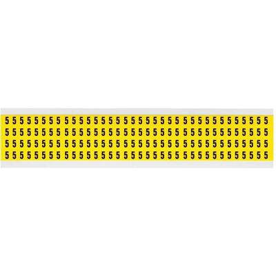 Brady, Rouleau d’étiquettes, 3400-5, B-499, noir sur jaune, 6 x 9mm, chiffre 5, hauteur des caractères 6,3mm(25 K. á 144 E.) - Publicité Brady, Rouleau d’étiquettes, 3400-5, B-499, noir sur jaune, 6 x 9mm, chiffre 5, hauteur des caractères 6,3mm(25 K. á 144 E.) - Publicité