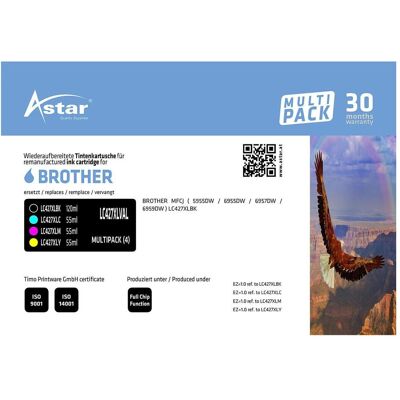 Astar, Cartouche d'impression, AS70847 BROTHER LC427XLVAL MFCJ - Publicité Astar, Cartouche d'impression, AS70847 BROTHER LC427XLVAL MFCJ - Publicité