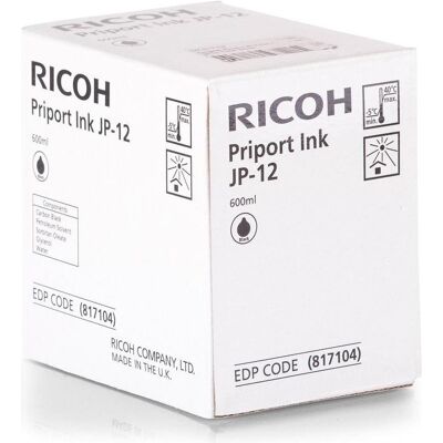 Ricoh Cartouche d'impression, JP12 5 boîtes de 600 ml (CF) - Publicité Ricoh Cartouche d'impression, JP12 5 boîtes de 600 ml (CF) - Publicité