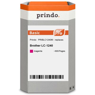 Prindo, Cartouche d'impression, compatible avec Brother LC1240M (M) - Publicité Prindo, Cartouche d'impression, compatible avec Brother LC1240M (M) - Publicité