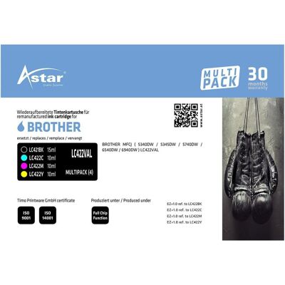 Astar, Cartouche d'impression, AS70815 BROTHER LC422VAL MFCJ - Publicité Astar, Cartouche d'impression, AS70815 BROTHER LC422VAL MFCJ - Publicité