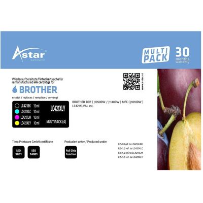 Astar, Cartouche d'impression, AS70810 BROTHER LC421XLVAL - Publicité Astar, Cartouche d'impression, AS70810 BROTHER LC421XLVAL - Publicité