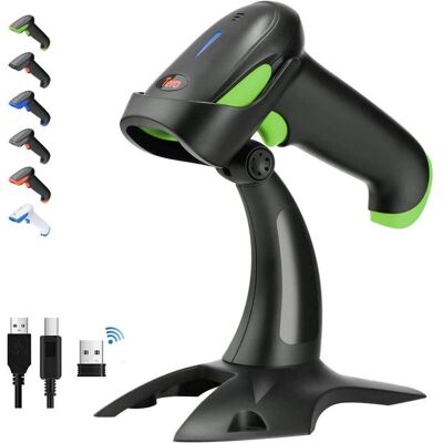 Tera Barcode Scanner 2D 1D Wireless 2.4 GHz/Bluetooth/USB 2000mAh Akku Kabel Stä (Codes à barres 1D, Codes à barres 2D), Lecteur de codes barres, Noir - Publicité Tera Barcode Scanner 2D 1D Wireless 2.4 GHz/Bluetooth/USB 2000mAh Akku Kabel Stä (Codes à barres 1D, Codes à barres 2D), Lecteur de codes barres, Noir - Publicité