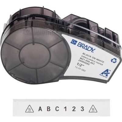 Brady, Rouleau d’étiquettes, Étiquettes hydrosolubles M21 Series (25.40 mm) - Publicité Brady, Rouleau d’étiquettes, Étiquettes hydrosolubles M21 Series (25.40 mm) - Publicité
