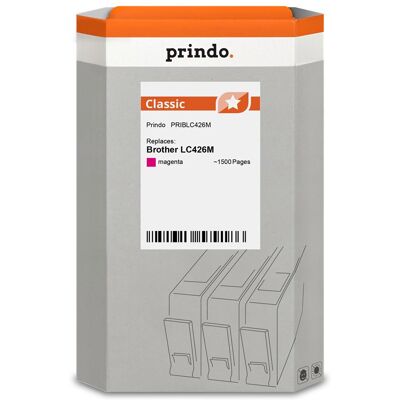 Prindo, Cartouche d'impression, compatible avec Brother LC426M (M) - Publicité Prindo, Cartouche d'impression, compatible avec Brother LC426M (M) - Publicité