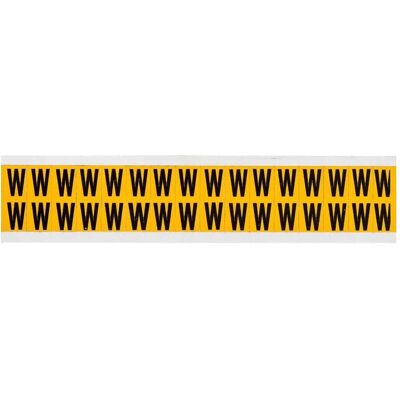 Brady, Rouleau d’étiquettes, 1520-W, B-946, vinyle, lettre W, noir sur jaune, 14 x 19mm, hauteur des caractères 15mm(25 K. á 32 - Publicité Brady, Rouleau d’étiquettes, 1520-W, B-946, vinyle, lettre W, noir sur jaune, 14 x 19mm, hauteur des caractères 15mm(25 K. á 32 - Publicité