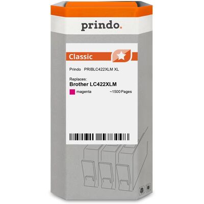 Prindo, Cartouche d'impression, compatible avec Brother LC422XLM (M) - Publicité Prindo, Cartouche d'impression, compatible avec Brother LC422XLM (M) - Publicité