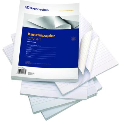 Soennecken, Papier, Papier de bureau Format du papier : DIN A3 Finition de la linéature : lignée (A3, 250 feuilles, 80 g/m²) - Publicité Soennecken, Papier, Papier de bureau Format du papier : DIN A3 Finition de la linéature : lignée (A3, 250 feuilles, 80 g/m²) - Publicité