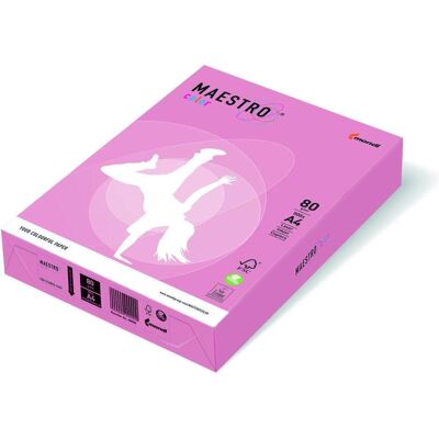 Papier Rose Maestro Color A4 - 29 Couleurs - A3 & 160g/m² - Publicité Papier Rose Maestro Color A4 - 29 Couleurs - A3 & 160g/m² - Publicité