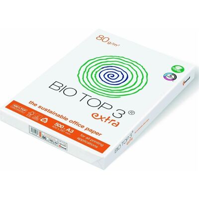 Mondi, Papier, Bio Top 3 (A3, 80 g/m²) - Publicité Mondi, Papier, Bio Top 3 (A3, 80 g/m²) - Publicité