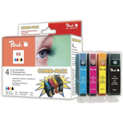 Peach, Cartouche d'impression, BCI-3e (C, CF, M, Y) - Publicité Peach, Cartouche d'impression, BCI-3e (C, CF, M, Y) - Publicité