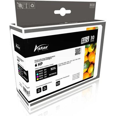 Astar, Cartouche d'impression, 3yp35ae / hp963xl 1x2000+3x1600 o.fill. Publicité Astar, Cartouche d'impression, 3yp35ae / hp963xl 1x2000+3x1600 o.fill. Publicité