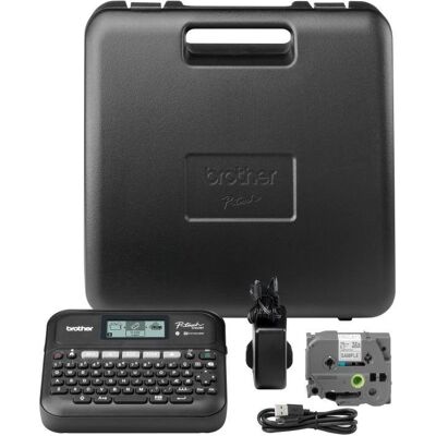 Brother PT-D460BTVP Imprimante d'étiquettes de bureau P-touch, jusqu'à 18 mm, bleue, Étiqueteuse, Noir - Publicité Brother PT-D460BTVP Imprimante d'étiquettes de bureau P-touch, jusqu'à 18 mm, bleue, Étiqueteuse, Noir - Publicité