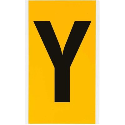 Brady, Rouleau d’étiquettes, B-946, 1570-Y, vinyle, inscription : Y, noir sur jaune, 127 x 228mm, hauteur des caractères - Publicité Brady, Rouleau d’étiquettes, B-946, 1570-Y, vinyle, inscription : Y, noir sur jaune, 127 x 228mm, hauteur des caractères - Publicité