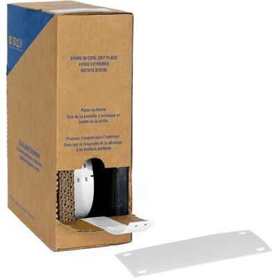 Brady, Rouleau d’étiquettes, BM-25x75-348-WT, Étiquette de câble pour le transport, polyoléfine, blanc, mat, 25.00 x 75.00 mm (25 mm) - Publicité Brady, Rouleau d’étiquettes, BM-25x75-348-WT, Étiquette de câble pour le transport, polyoléfine, blanc, mat, 25.00 x 75.00 mm (25 mm) - Publicité