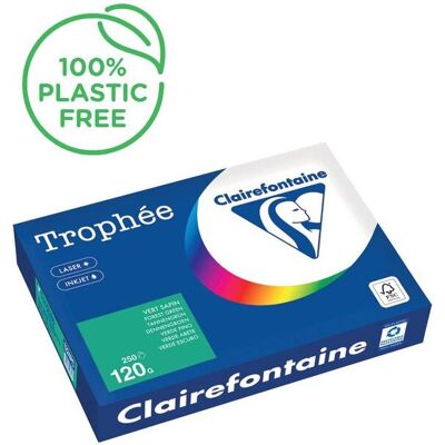 Papier de copie Clairefontaine Trophée Intens, couleur, A4, 120 g, 250 feuilles - Publicité Papier de copie Clairefontaine Trophée Intens, couleur, A4, 120 g, 250 feuilles - Publicité