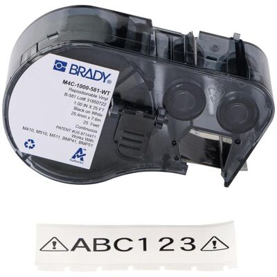 Brady, Rouleau d’étiquettes, Repositionnable Multi-Purpose (25.40 mm) - Publicité Brady, Rouleau d’étiquettes, Repositionnable Multi-Purpose (25.40 mm) - Publicité