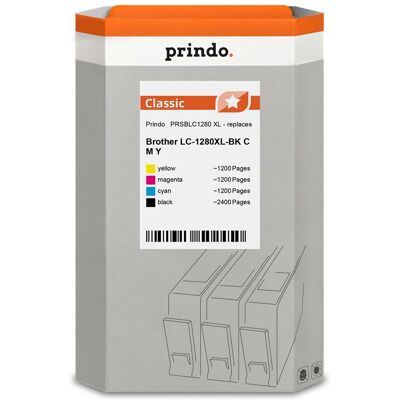 Prindo, Cartouche d'impression, compatible avec Brother LC-1280XL /// - Publicité Prindo, Cartouche d'impression, compatible avec Brother LC-1280XL /// - Publicité