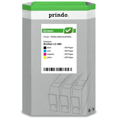 Prindo, Cartouche d'impression, compatible avec Brother LC-980 /// (C, CF, M, Y) - Publicité Prindo, Cartouche d'impression, compatible avec Brother LC-980 /// (C, CF, M, Y) - Publicité