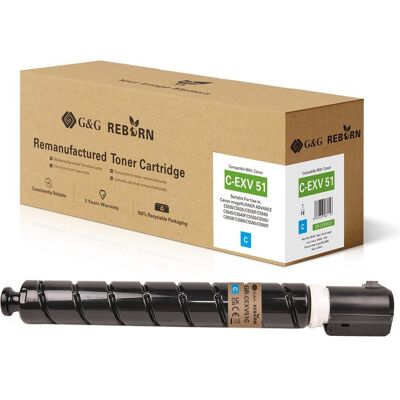 G&G, Toner, Reborn-Toner kompatibel mit Canon C-EXV 51 (0482C002) C - Publicité G&G, Toner, Reborn-Toner kompatibel mit Canon C-EXV 51 (0482C002) C - Publicité