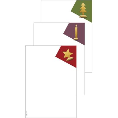 Ensemble de papier à motifs de Noël Sigel - A4 - Lot de 2 - Publicité Ensemble de papier à motifs de Noël Sigel - A4 - Lot de 2 - Publicité