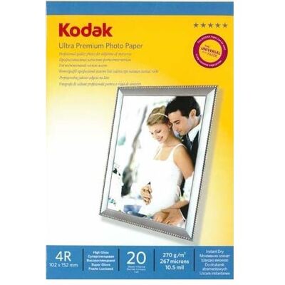 Kodak Papier photo pour imprimantes A6 (5740-537 N57040-818) (270 g/m², A6, 20 pcs), Papier photo, Multicolore - Publicité Kodak Papier photo pour imprimantes A6 (5740-537 N57040-818) (270 g/m², A6, 20 pcs), Papier photo, Multicolore - Publicité