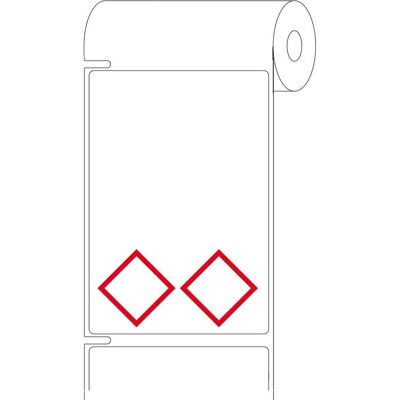 Brady, Rouleau d’étiquettes, THTCLP-M-L2-7594-0.3-SC, polypropylène, blanc, brillant, 75.00 x 110.00 mm, layout 2 (2 R rouges) - Publicité Brady, Rouleau d’étiquettes, THTCLP-M-L2-7594-0.3-SC, polypropylène, blanc, brillant, 75.00 x 110.00 mm, layout 2 (2 R rouges) - Publicité