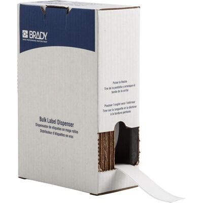 Brady, Rouleau d’étiquettes, BM7C-1000-854-WT, Étiquettes Toughwash, polyester, blanc, mat, 25.40 mm x 22.86 m, adhésif fort (31.75 mm) - Publicité Brady, Rouleau d’étiquettes, BM7C-1000-854-WT, Étiquettes Toughwash, polyester, blanc, mat, 25.40 mm x 22.86 m, adhésif fort (31.75 mm) - Publicité