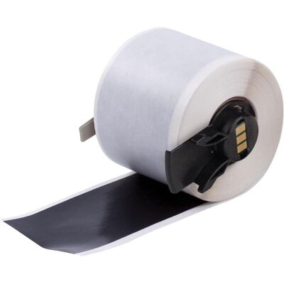 Brady, Rouleau d’étiquettes, M6C-1900-439-BK, Vinyle, noir, brillant, 48.26 mm x 15.24 m, permanent, continu - Publicité Brady, Rouleau d’étiquettes, M6C-1900-439-BK, Vinyle, noir, brillant, 48.26 mm x 15.24 m, permanent, continu - Publicité