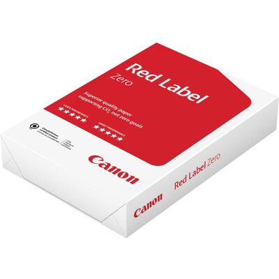 Canon Papier, WOP1512 Red Label Zero - FSC 160 (A4, 250 feuilles, 160 g/m²) - Publicité Canon Papier, WOP1512 Red Label Zero - FSC 160 (A4, 250 feuilles, 160 g/m²) - Publicité