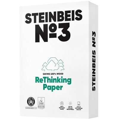 Steinbeis, Papier, Papier à copier No.3 Rec. 80g blanc A3 500Fl (500 feuilles, 80 g/m²) - Publicité Steinbeis, Papier, Papier à copier No.3 Rec. 80g blanc A3 500Fl (500 feuilles, 80 g/m²) - Publicité