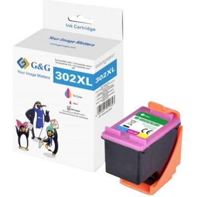 G&G, Cartouche d'impression, Cartouche d'impression compatible HP302XL/F6U67AE, couleur (Color) - Publicité G&G, Cartouche d'impression, Cartouche d'impression compatible HP302XL/F6U67AE, couleur (Color) - Publicité