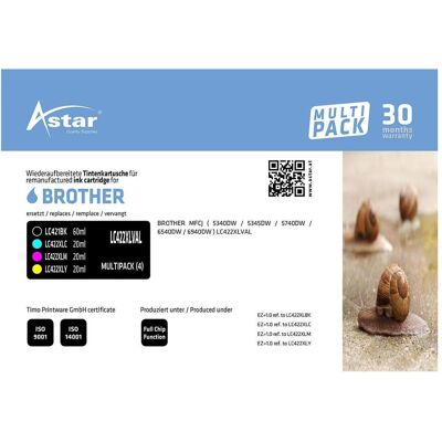 Astar, Cartouche d'impression, AS70820 BROTHER LC422XLVAL MFCJ - Publicité Astar, Cartouche d'impression, AS70820 BROTHER LC422XLVAL MFCJ - Publicité