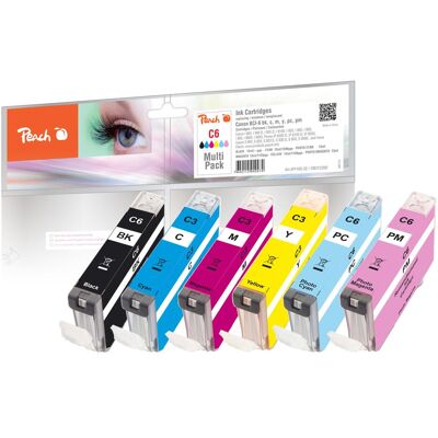 Peach, Cartouche d'impression, Bci-6 (C, CF, M, PC, PM, Y) - Publicité Peach, Cartouche d'impression, Bci-6 (C, CF, M, PC, PM, Y) - Publicité