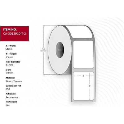 Capture, Rouleau d’étiquettes, Étiquette 51x25, Core 19, Direct (51 mm) - Publicité Capture, Rouleau d’étiquettes, Étiquette 51x25, Core 19, Direct (51 mm) - Publicité