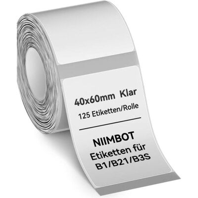 Niimbot, Rouleau d’étiquettes, štítky R 40x60mm 125ks White pro B21, B21S, B3S, B1 - Publicité Niimbot, Rouleau d’étiquettes, štítky R 40x60mm 125ks White pro B21, B21S, B3S, B1 - Publicité