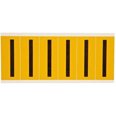 Brady, Rouleau d’étiquettes, 1550-I, B-946, vinyle, inscription : I, noir sur jaune, 38 x 89mm, hauteur des caractères 75mm(25 - Publicité Brady, Rouleau d’étiquettes, 1550-I, B-946, vinyle, inscription : I, noir sur jaune, 38 x 89mm, hauteur des caractères 75mm(25 - Publicité