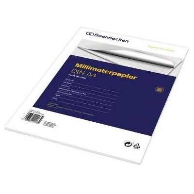 Soennecken, Papier, Bloc de papier millimétré Format de papier : DIN A4 Grammage : 80 g/m (A4, 80 g/m²) - Publicité Soennecken, Papier, Bloc de papier millimétré Format de papier : DIN A4 Grammage : 80 g/m (A4, 80 g/m²) - Publicité